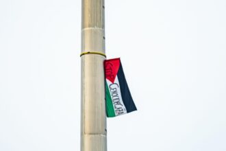 mystery palestinian flag continues to fly high over dublin as removal deemed too risky 69f21278904be