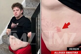 quadruple amputee murder suspect seen with swastika on belly in shocking pic 69df955b0e314