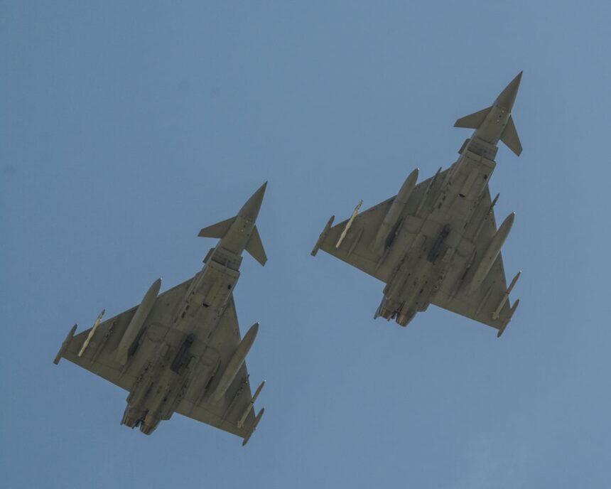 raf typhoons scrambled in response to russian drone threat near nato air space 69ec9312883d5